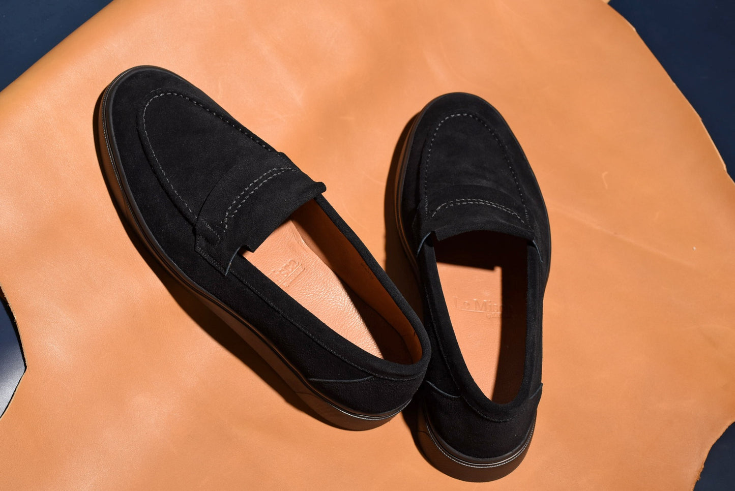 “Kelly” Coin Loafer, Black Comfort Shoes, Vibram Cup Sole, US size 5 1/2 ~ 10