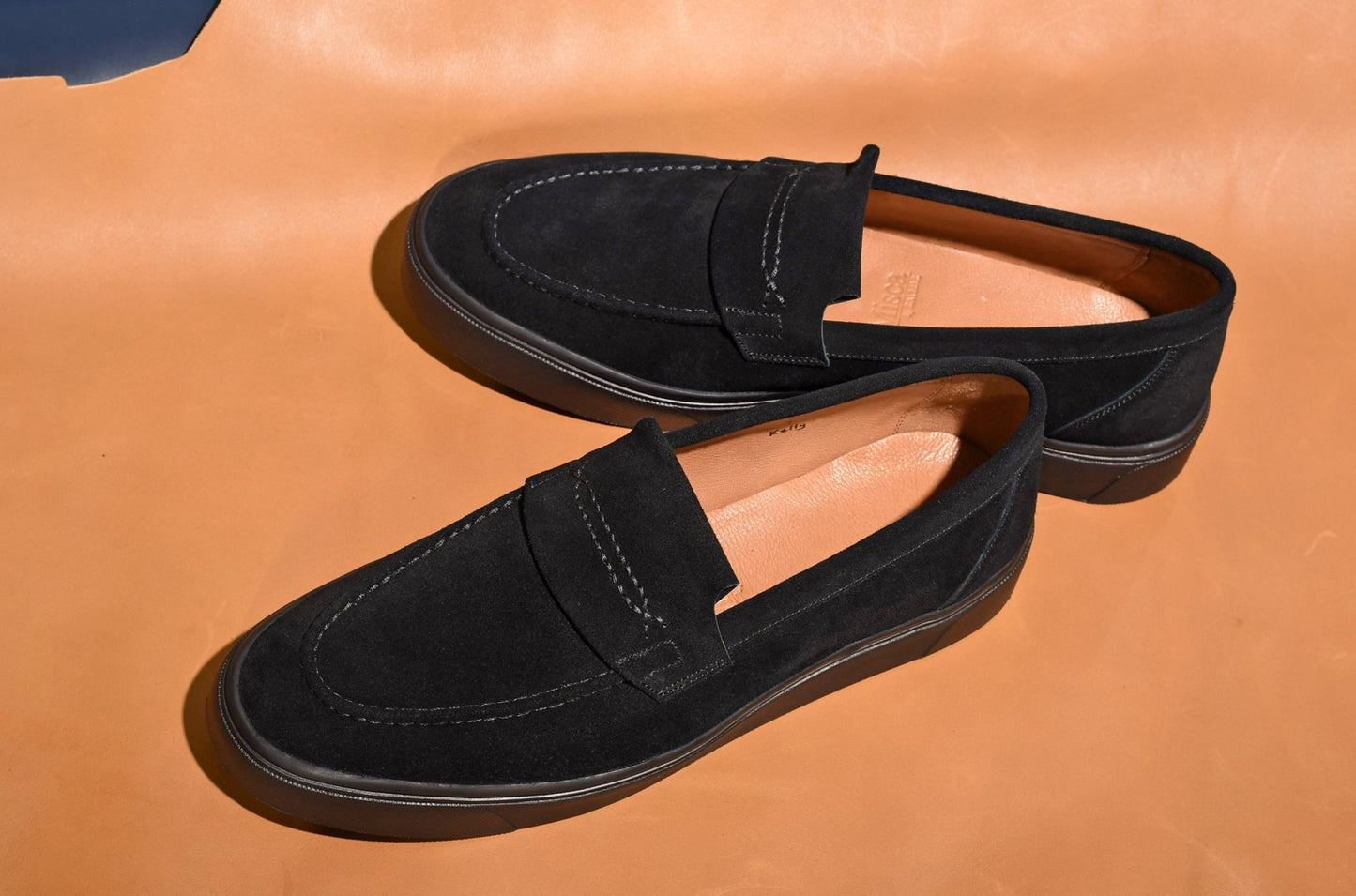 “Kelly” Coin Loafer, Black Comfort Shoes, Vibram Cup Sole, US size 5 1/2 ~ 10