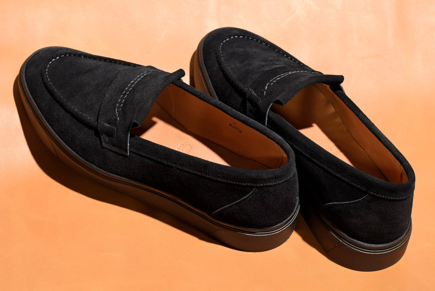 “Kelly” Coin Loafer, Black Comfort Shoes, Vibram Cup Sole, US size 5 1/2 ~ 10