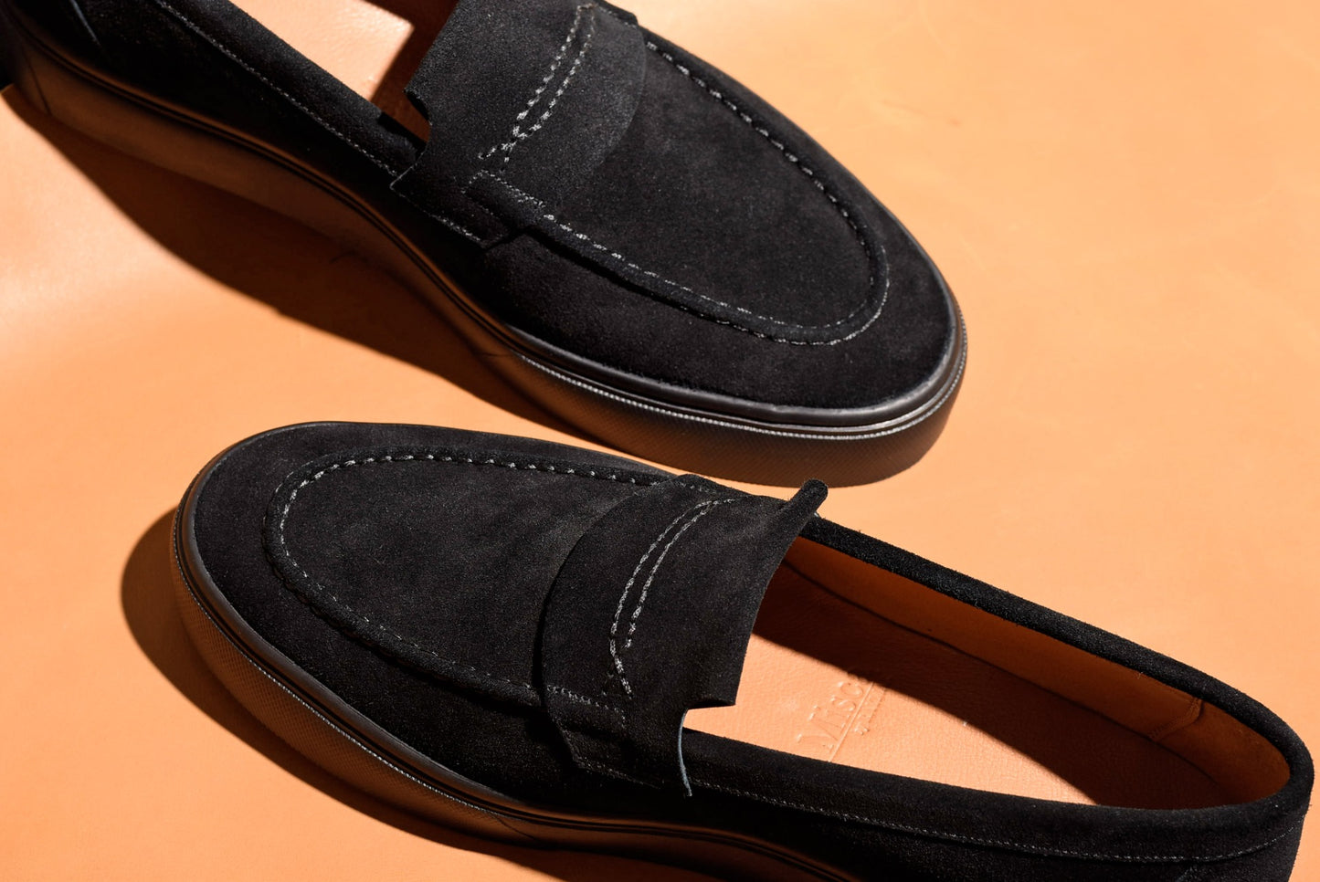 “Kelly” Coin Loafer, Black Comfort Shoes, Vibram Cup Sole, US size 5 1/2 ~ 10