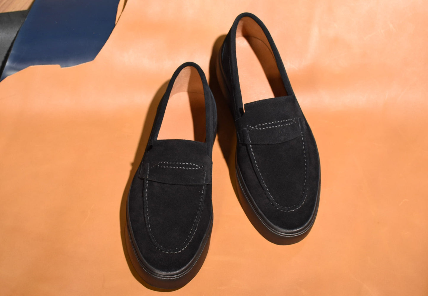 “Kelly” Coin Loafer, Black Comfort Shoes, Vibram Cup Sole, US size 5 1/2 ~ 10