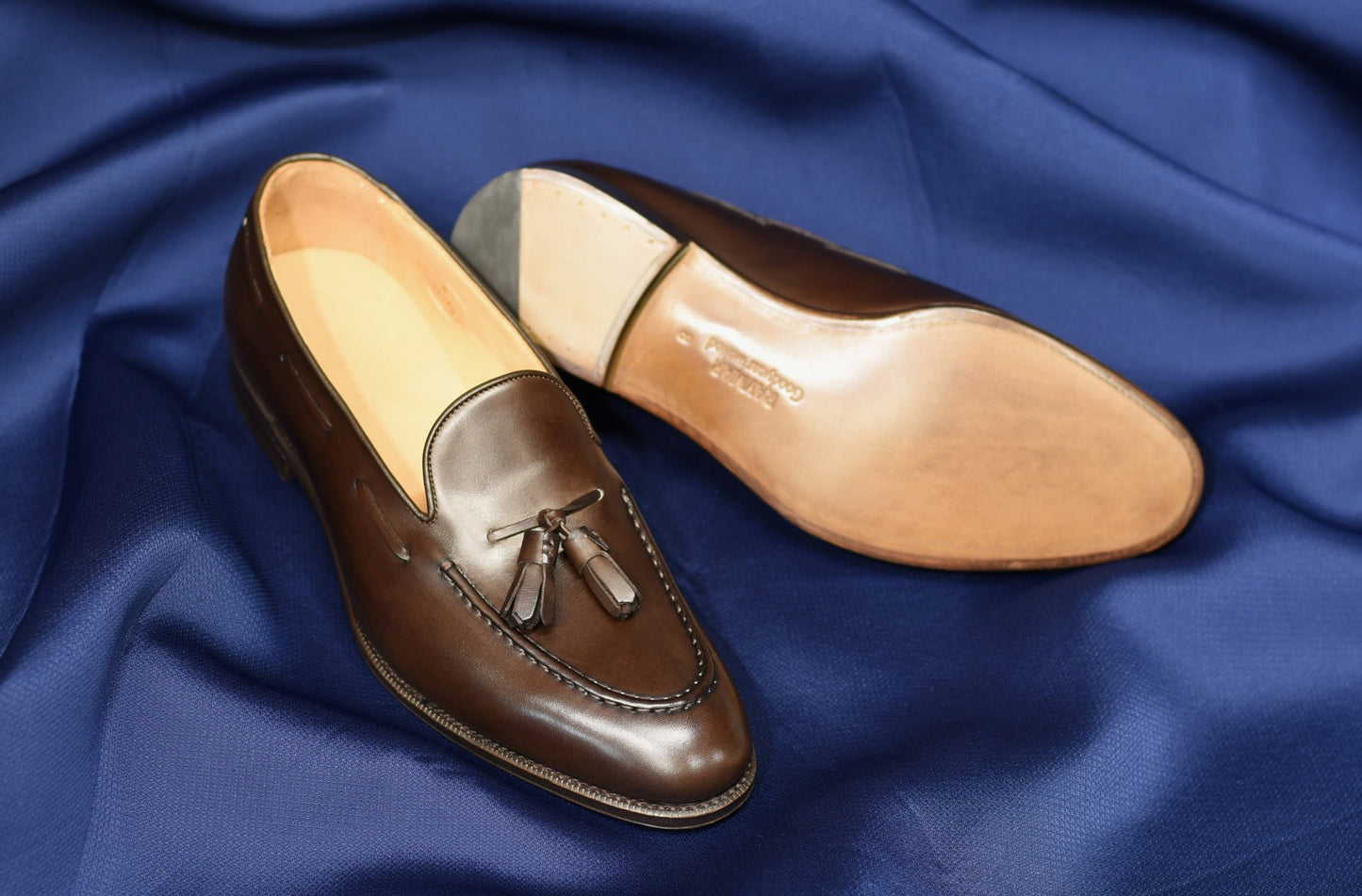 “Sandy” Tasseled Loafer, Dark Brown Dress Shoes, Annonay Vegano, Goodyear welted, US size 5 1/2 ~ 10