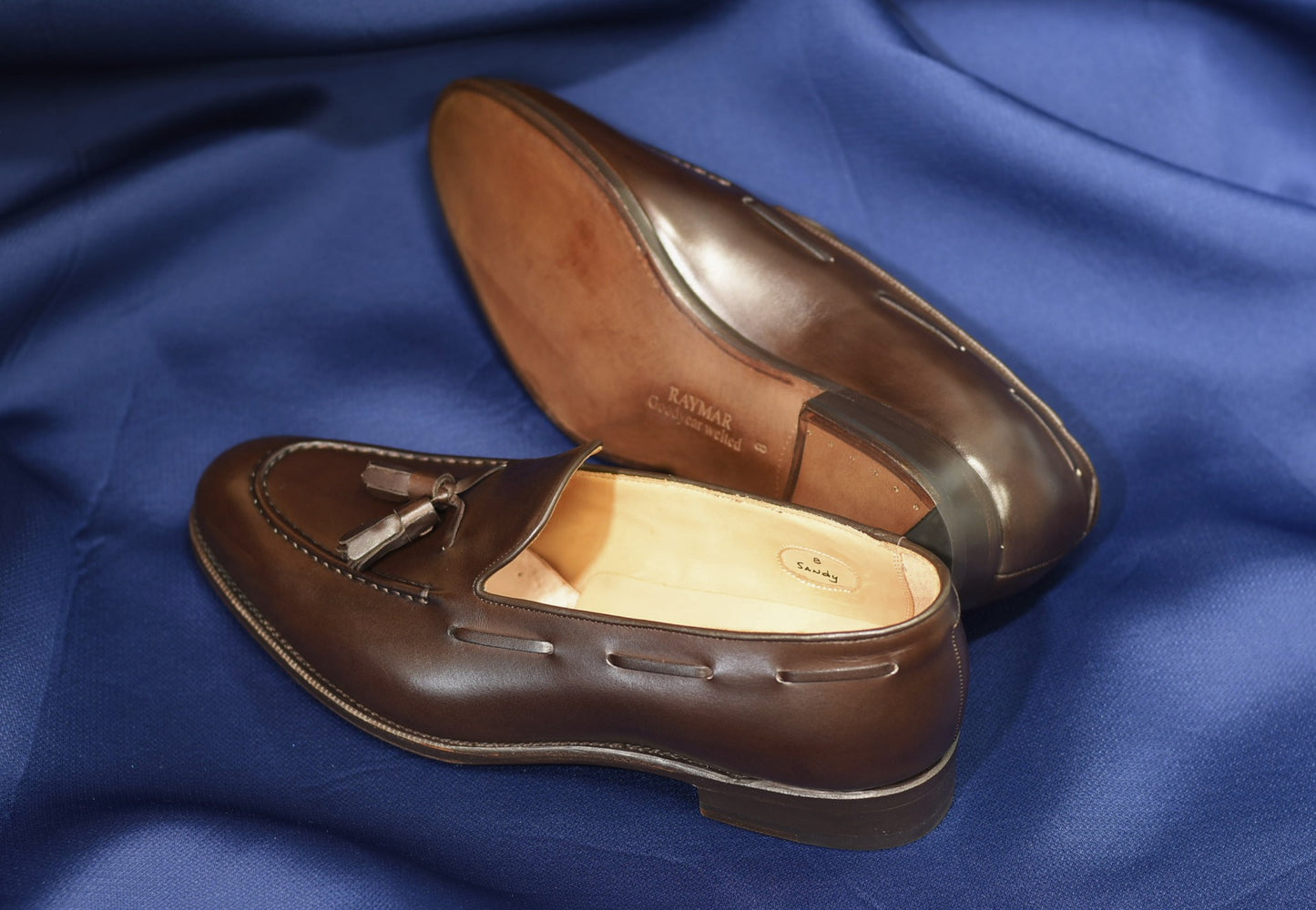 “Sandy” Tasseled Loafer, Dark Brown Dress Shoes, Annonay Vegano, Goodyear welted, US size 5 1/2 ~ 10