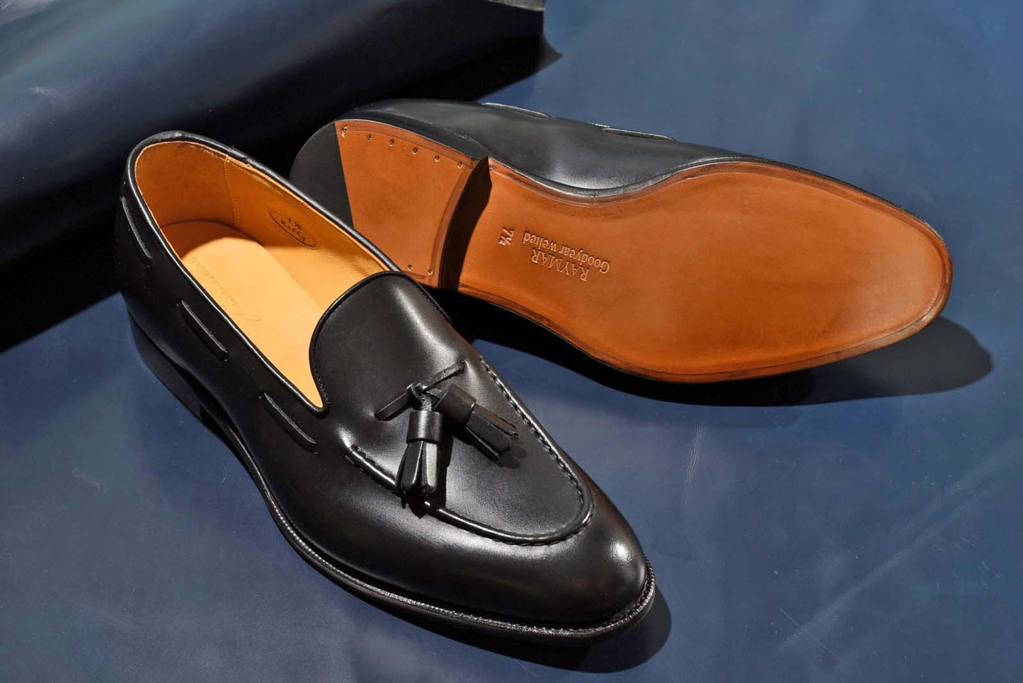 “Raffy” Tasseled Loafer, Black Dress Shoes, Goodyear welted, US size 5 1/2 ~ 10