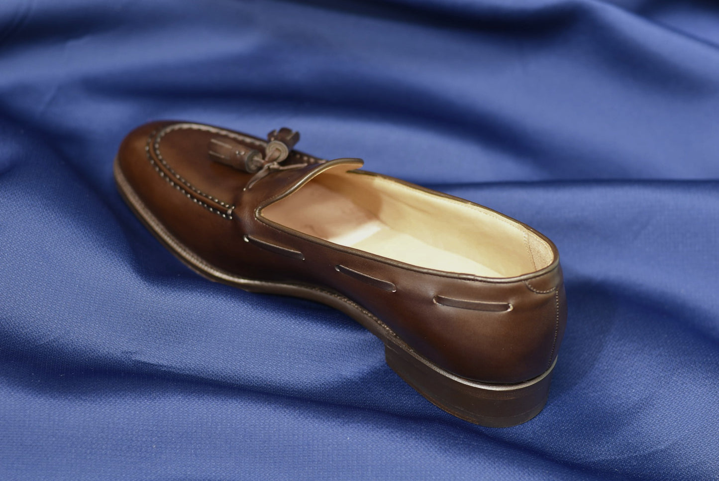 “Sandy” Tasseled Loafer, Dark Brown Dress Shoes, Annonay Vegano, Goodyear welted, US size 5 1/2 ~ 10