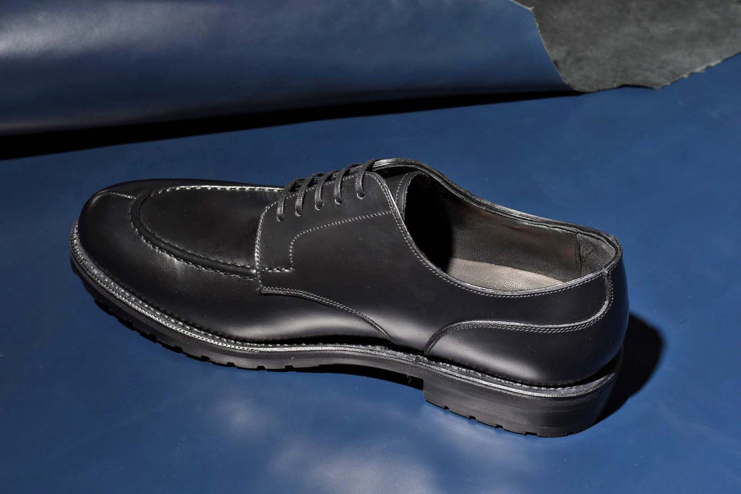 “Zach” Split Toe Derby, Black Dress Shoes, Tank Sole, Goodyear welted, US size 5 1/2 ~ 10