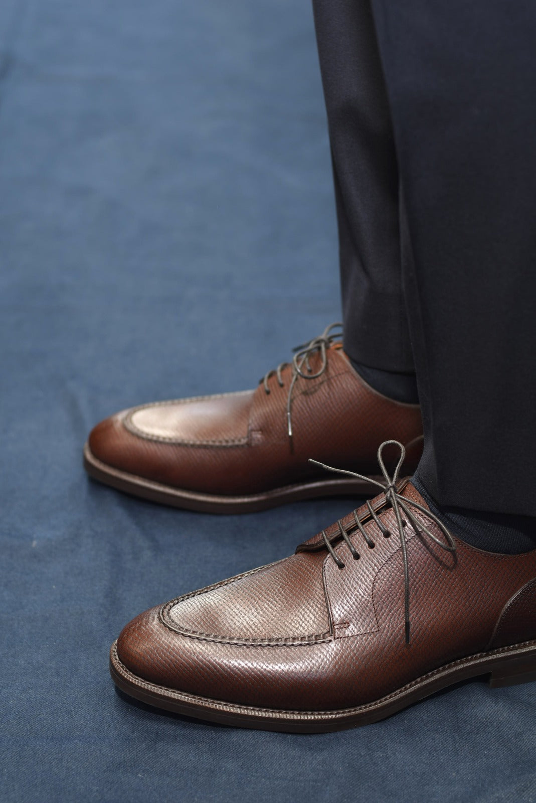 “Harris” Split Toe Derby, Dark Brown Dress Shoes, Horween Hatch Grain, Goodyear welted, US size 5 1/2 ~ 10
