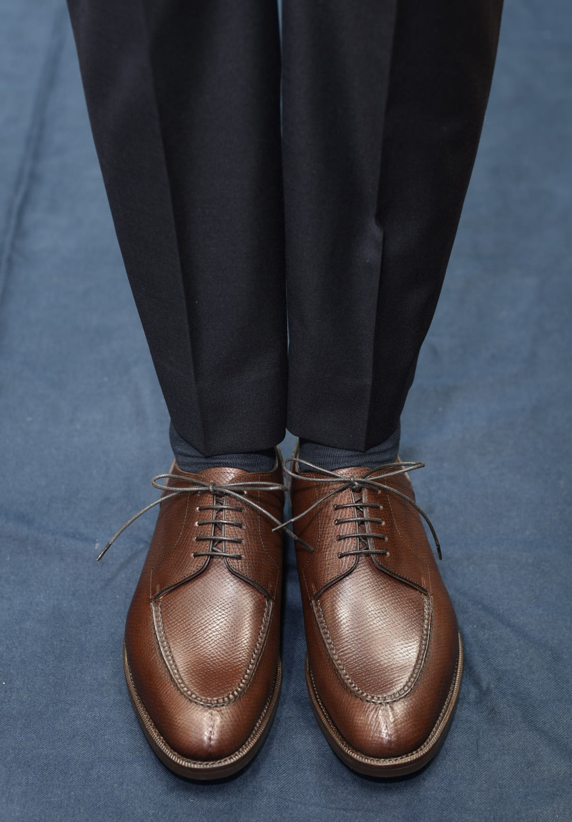 “Harris” Split Toe Derby, Dark Brown Dress Shoes, Horween Hatch Grain, Goodyear welted, US size 5 1/2 ~ 10
