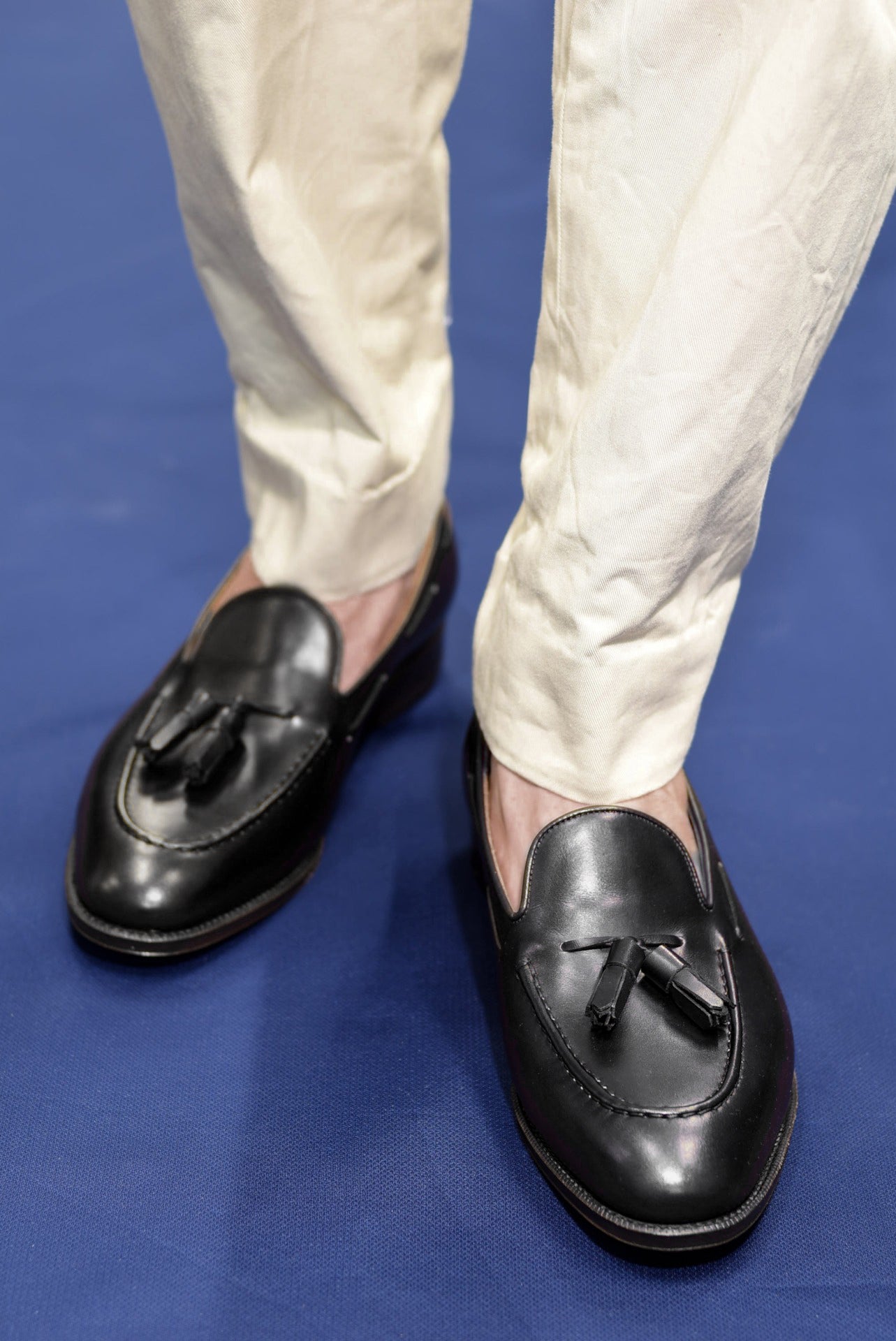 “Sandy” Tasseled Loafer, Black Dress Shoes, Annonay Vegano, Goodyear welted, US size 5 1/2 ~ 10