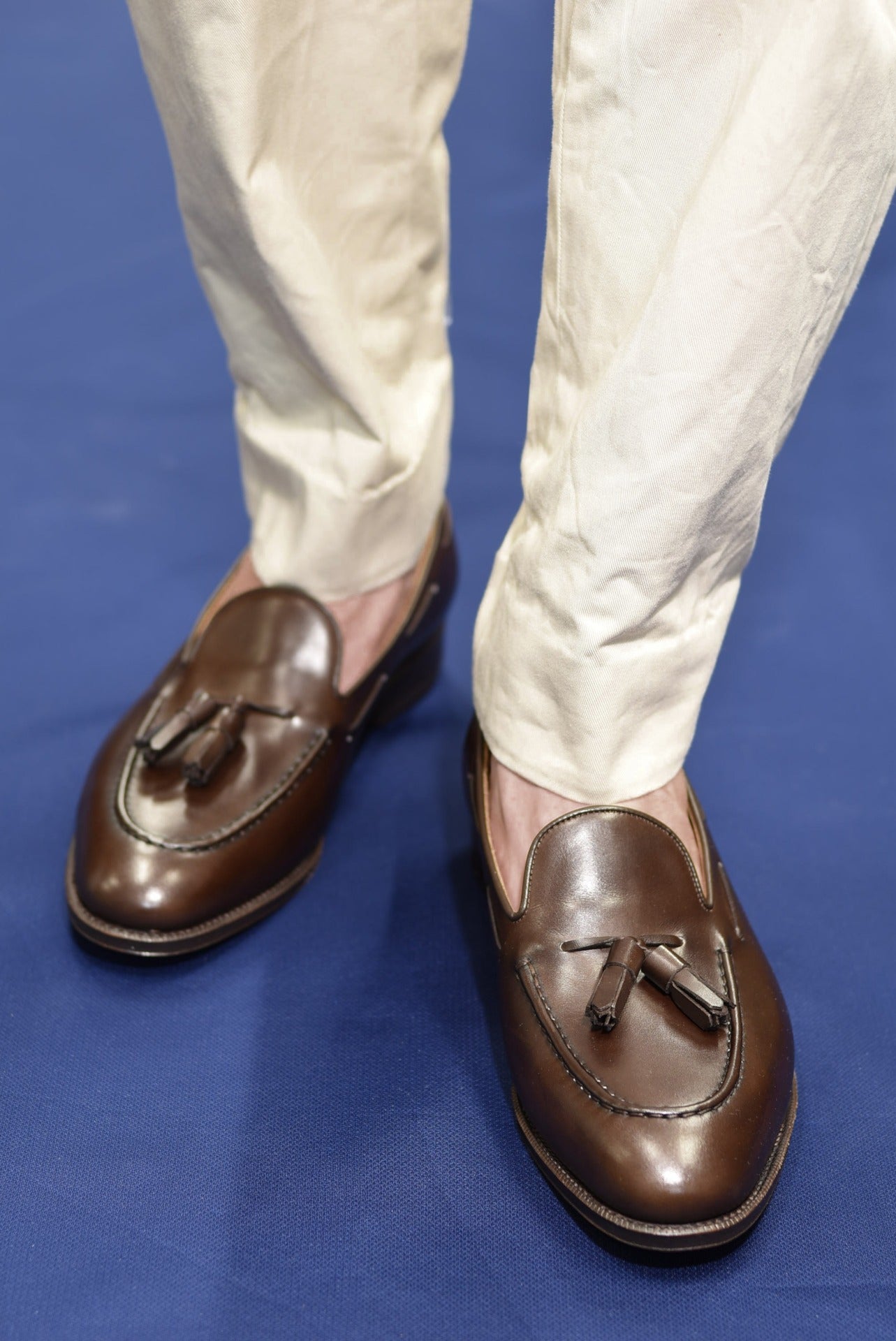 “Sandy” Tasseled Loafer, Dark Brown Dress Shoes, Annonay Vegano, Goodyear welted, US size 5 1/2 ~ 10