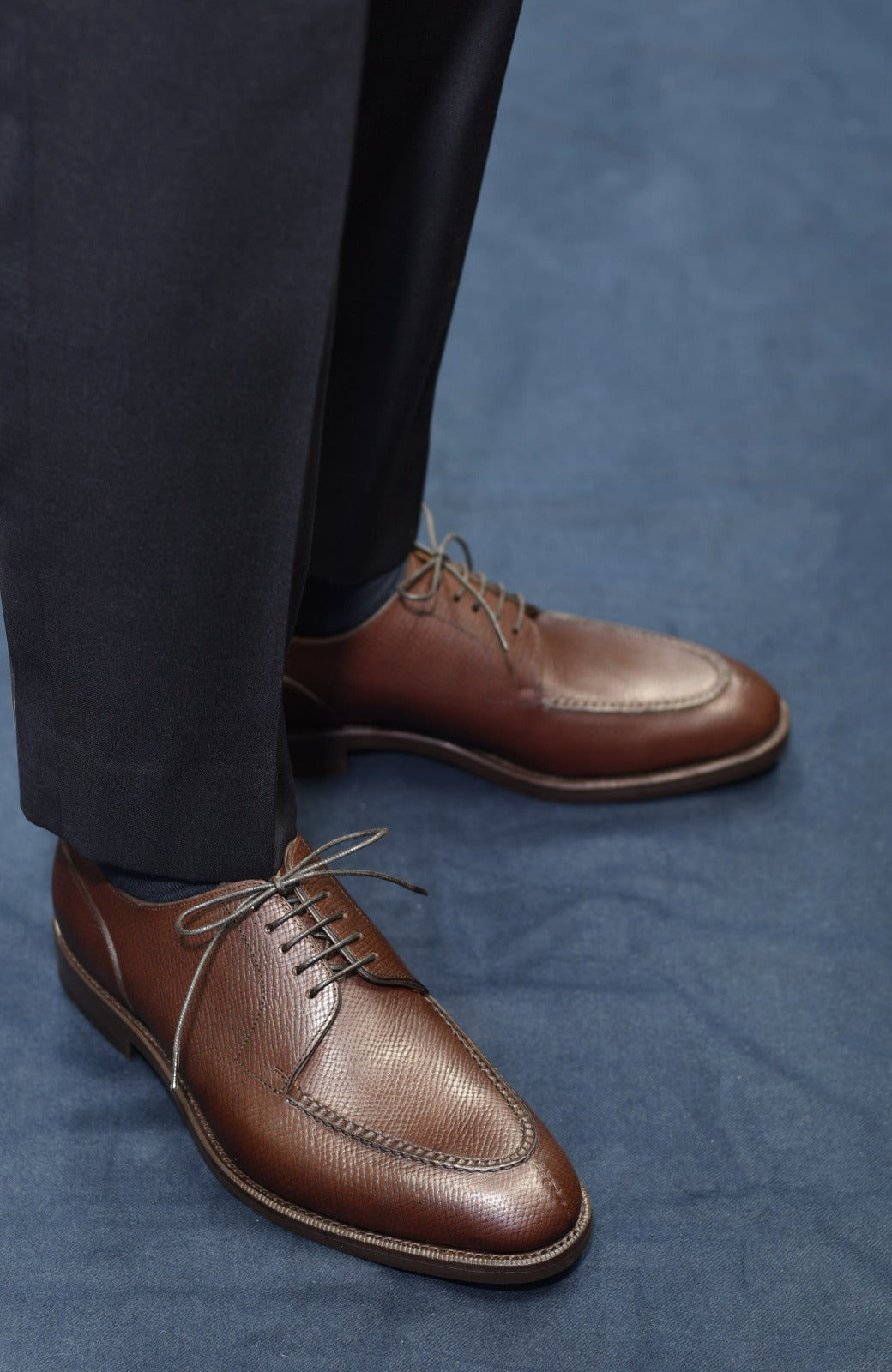 “Harris” Split Toe Derby, Dark Brown Dress Shoes, Horween Hatch Grain, Goodyear welted, US size 5 1/2 ~ 10