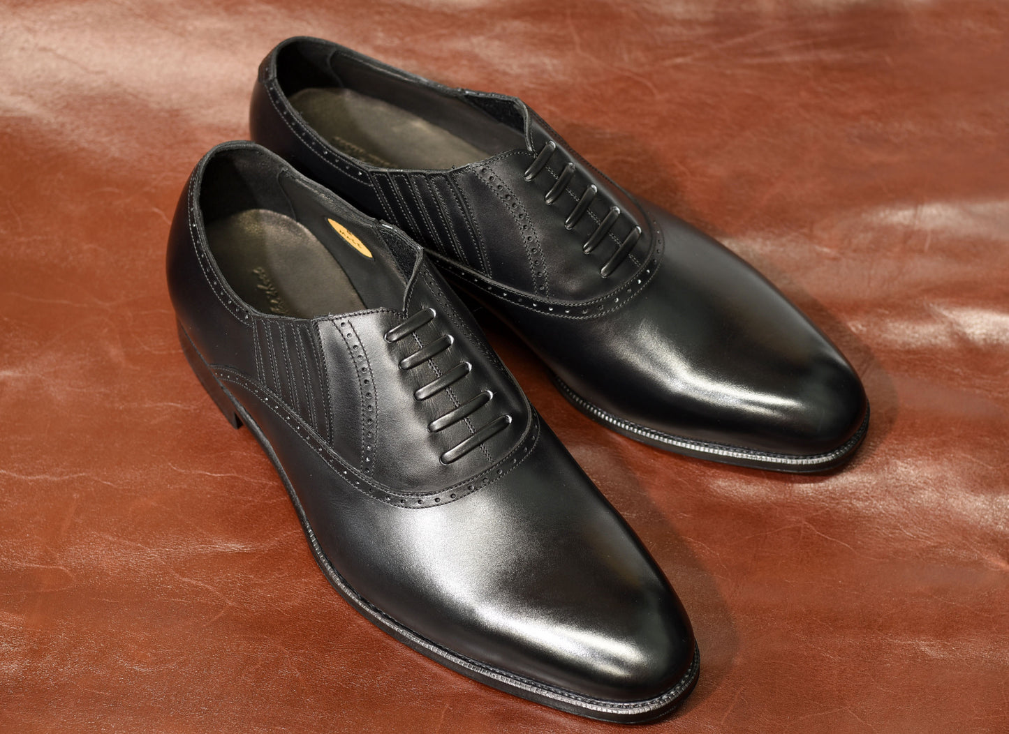 “Matt” Lazyman, Black Dress Shoes, Weinheimer Box calf, Hand welted, US size 5 1/2 ~ 10