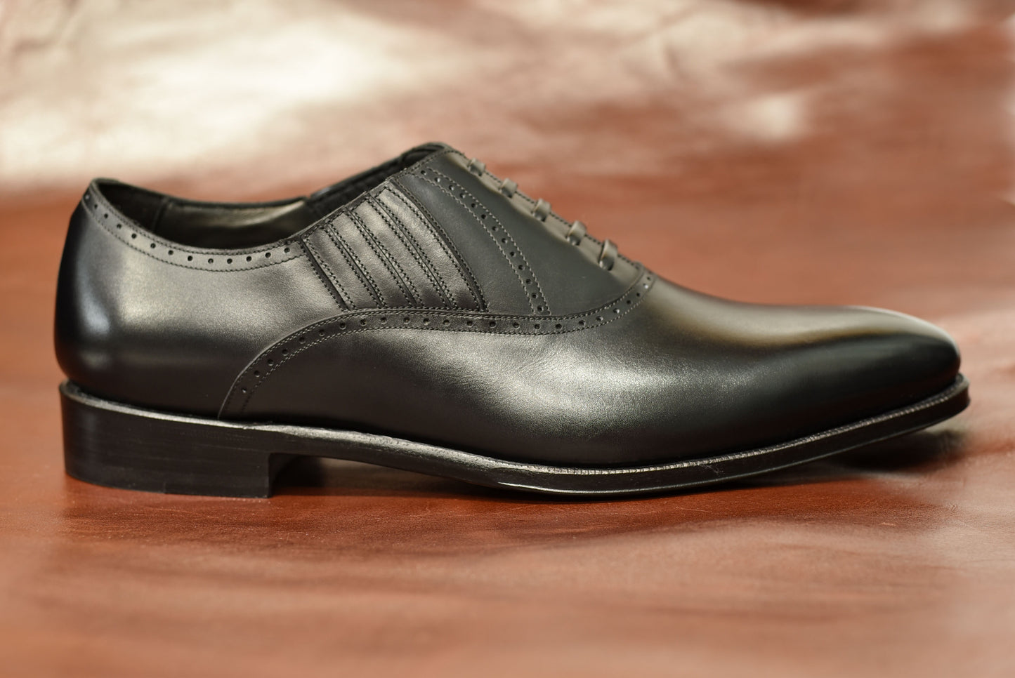 “Matt” Lazyman, Black Dress Shoes, Weinheimer Box calf, Hand welted, US size 5 1/2 ~ 10