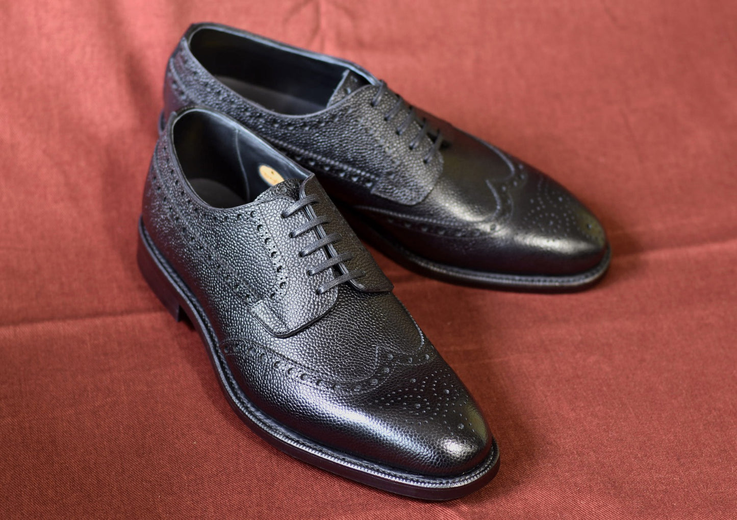 “Dayles” Full brogue, Black Dress Shoes, Grained Leather, Goodyear welted, US size 5 1/2 ~ 10