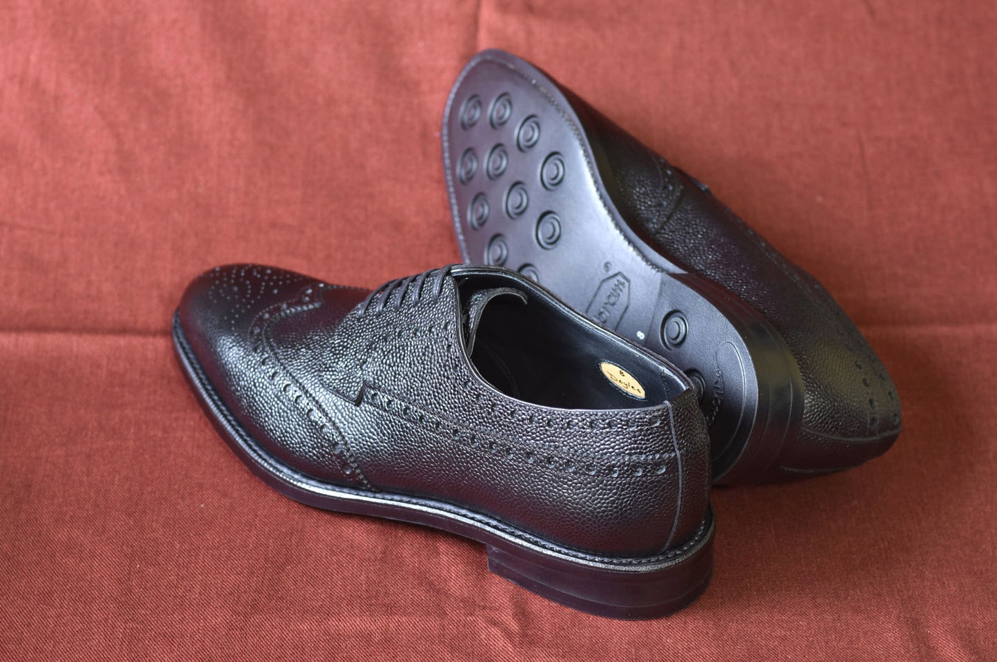 “Dayles” Full brogue, Black Dress Shoes, Grained Leather, Goodyear welted, US size 5 1/2 ~ 10