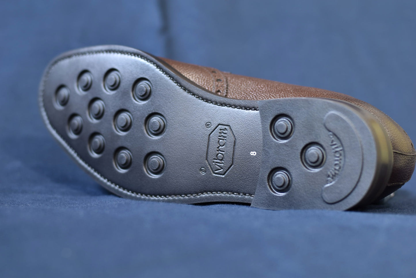 “Dayles” Full brogue, Dark Brown with Antique Finish Dress Shoes, Grained Leather, Goodyear welted, US size 5 1/2 ~ 10
