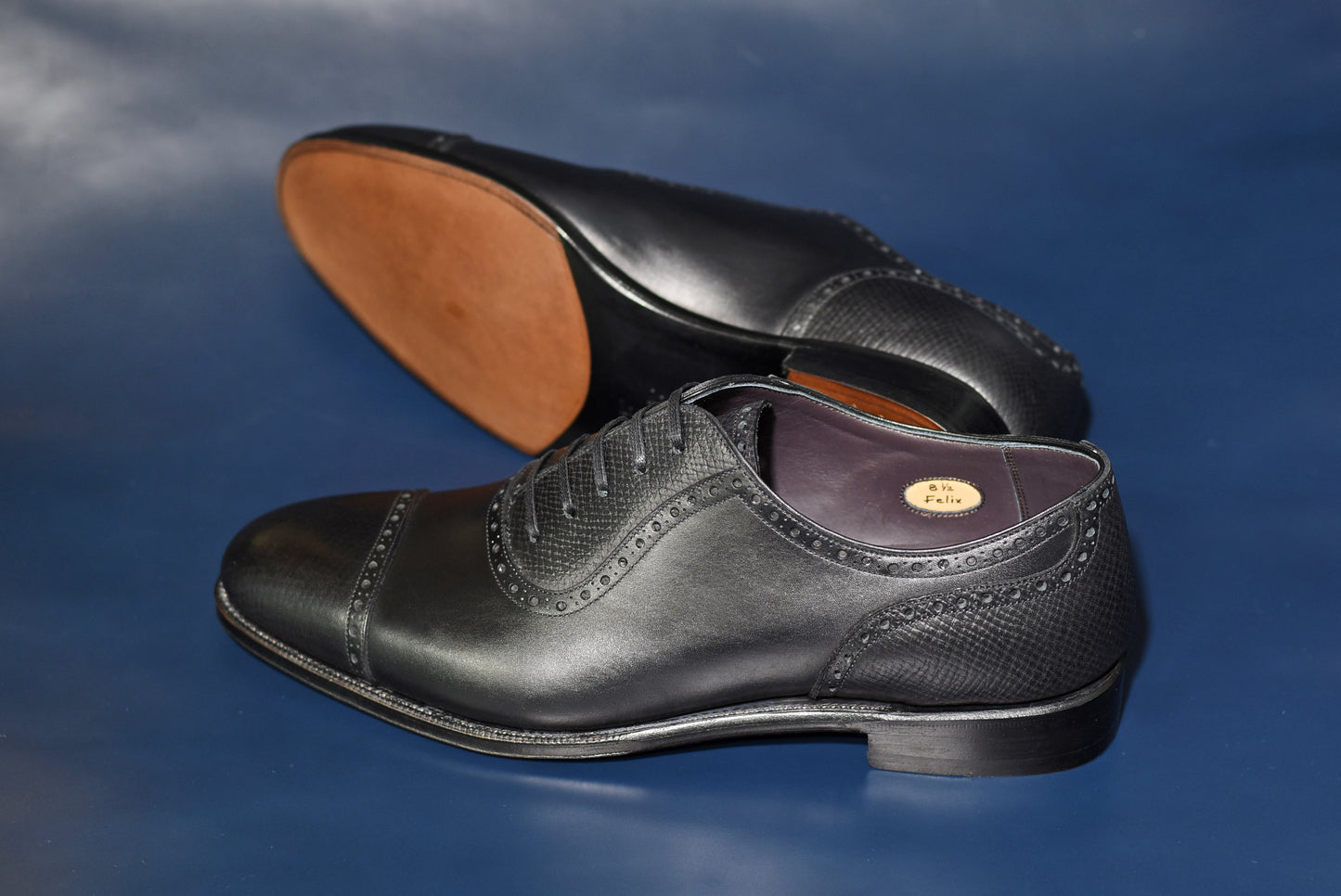 ★London Super Trunk Show 2023 Anniversary Model★“Felix” Combination Adelaide, Black Dress Shoes, Horween Hatch Grain & Weinheimer Box calf, Hand welted, US size 5 1/2 ~ 11