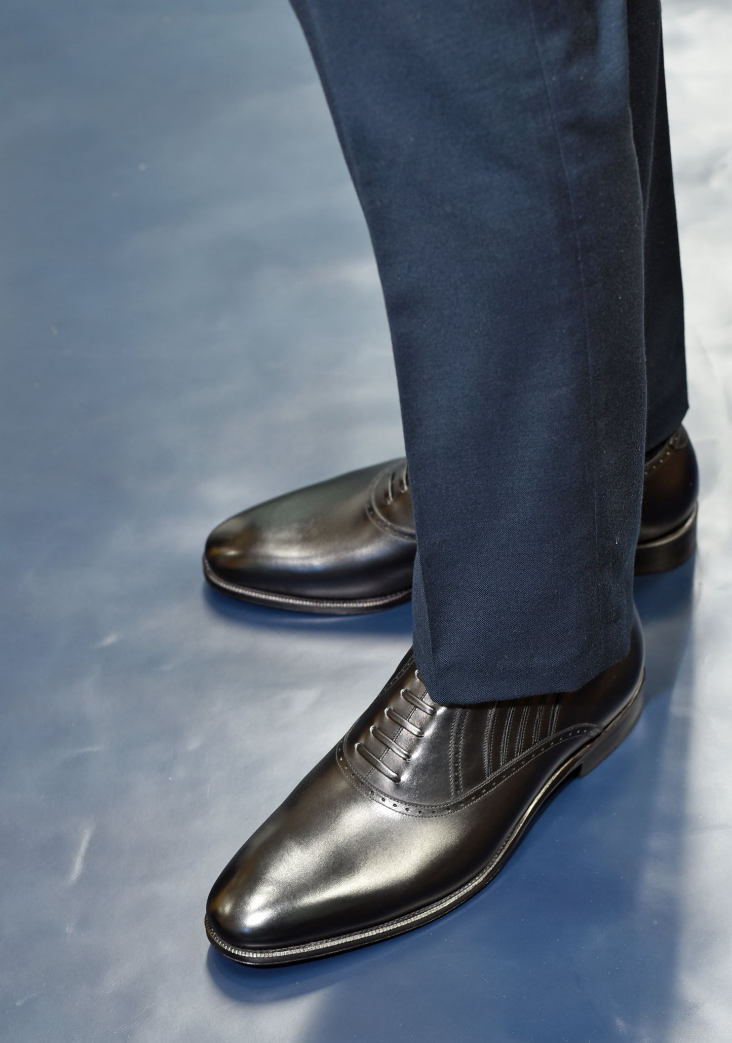“Matt” Lazyman, Black Dress Shoes, Weinheimer Box calf, Hand welted, US size 5 1/2 ~ 10