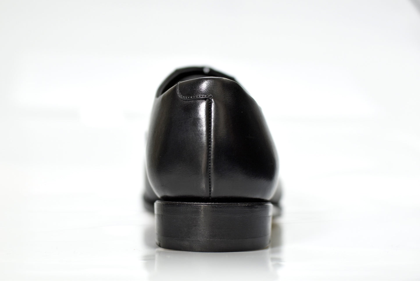 “Trea” Cap toe with reverso seams, Black Dress Shoes, Annonay Vegano, Goodyear welted, US size 5 1/2 ~ 10