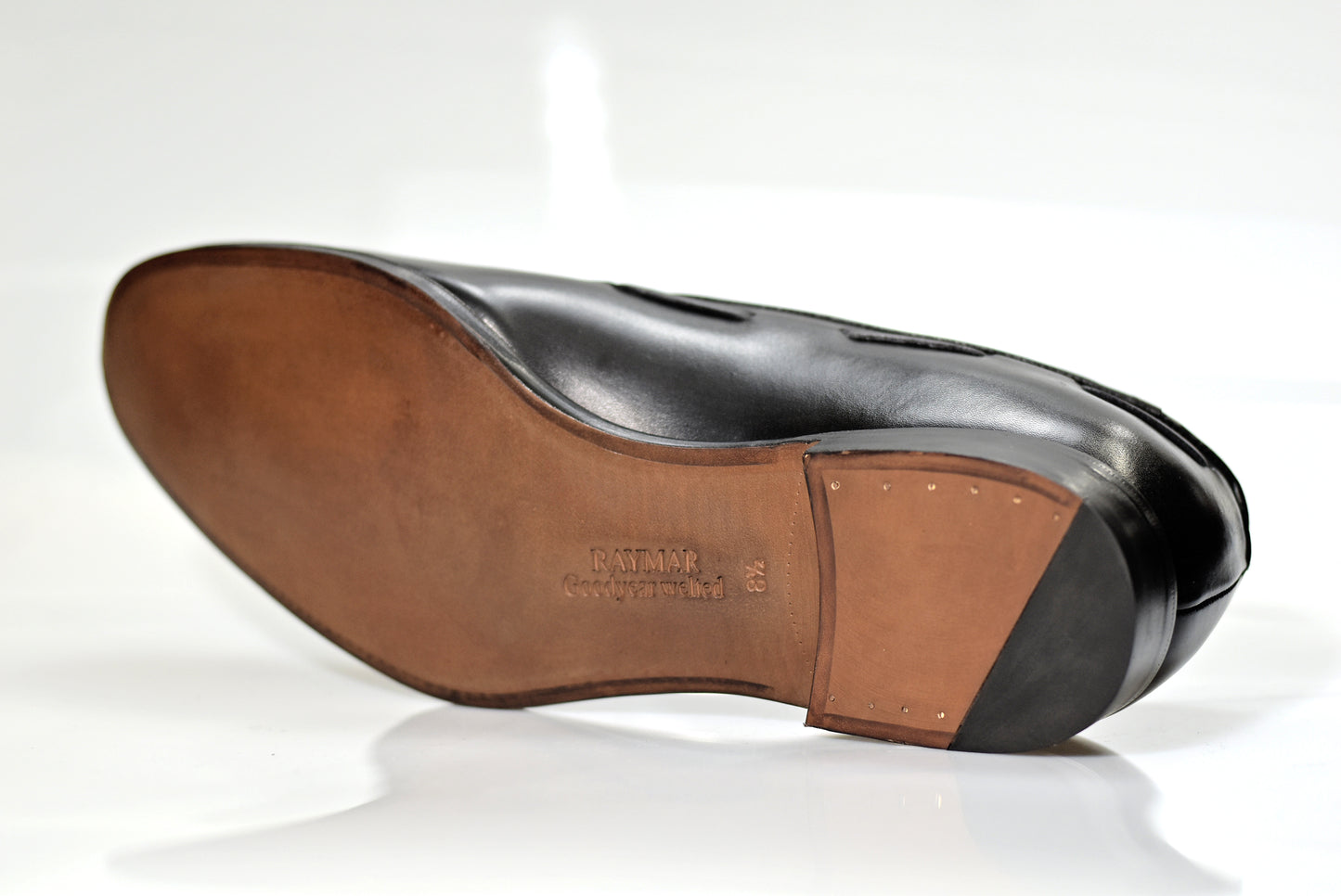 “Sandy” Tasseled Loafer, Black Dress Shoes, Annonay Vegano, Goodyear welted, US size 5 1/2 ~ 10