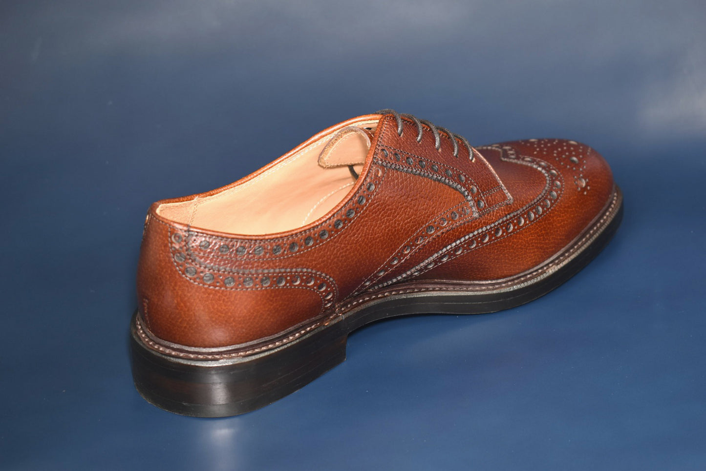 “OliverⅡ” Full brogue, Brown Dress Shoes, Annonay Longchamps, Goodyear welted, US size 5 1/2 ~ 10