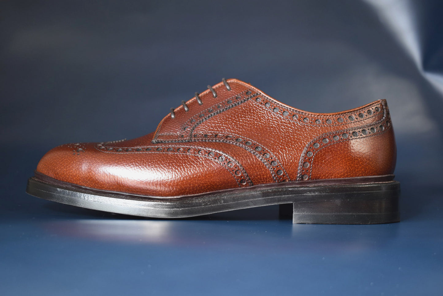 “OliverⅡ” Full brogue, Brown Dress Shoes, Annonay Longchamps, Goodyear welted, US size 5 1/2 ~ 10