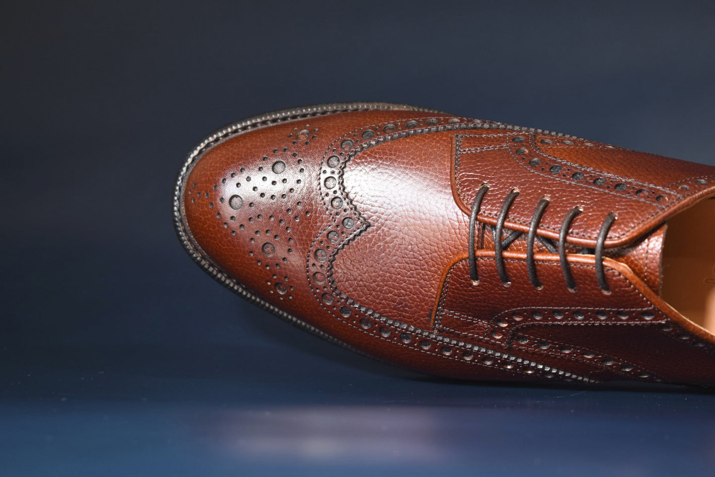 “OliverⅡ” Full brogue, Brown Dress Shoes, Annonay Longchamps, Goodyear welted, US size 5 1/2 ~ 10