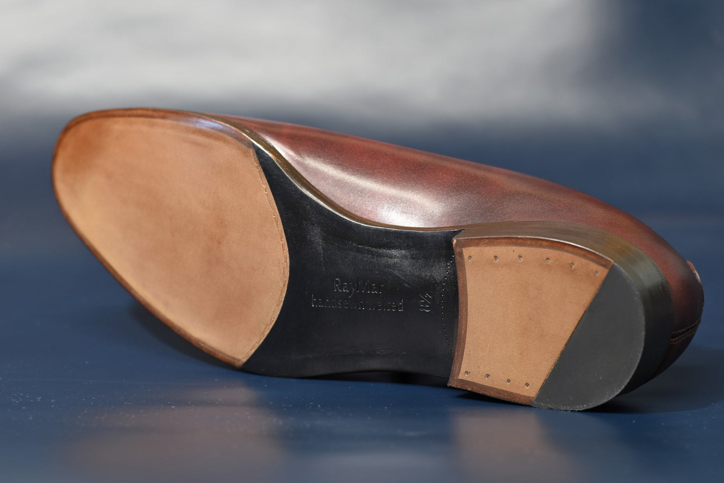 “Alroy” Split Toe Single Monk Strap, Burgundy Dress Shoes, Zonta Museum Calf, Hand welted, US size 5 1/2 ~ 10