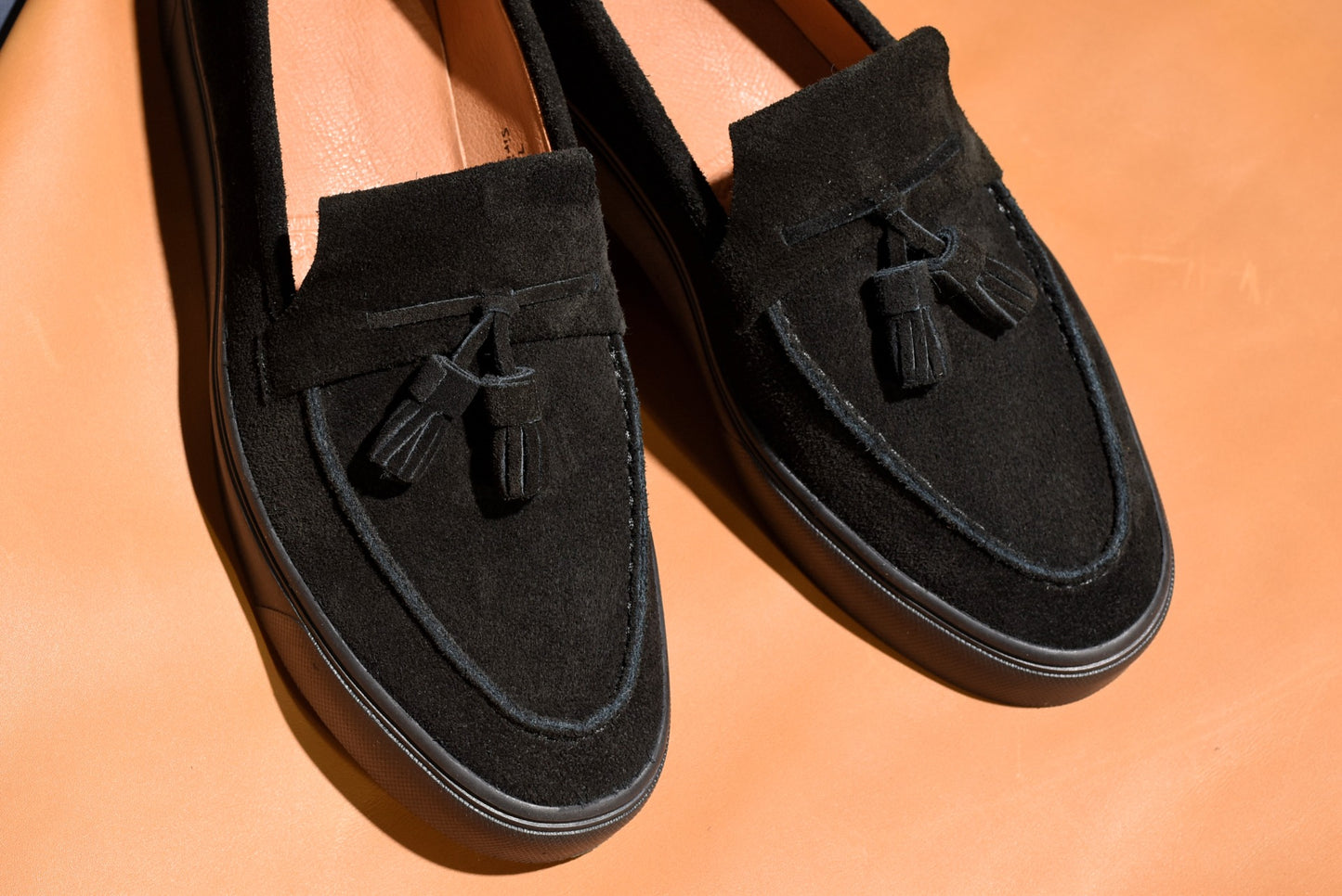 “Sirius” Tasseled Loafer, Black Comfort Shoes, Vibram Cup Sole, US size 5 1/2 ~ 10