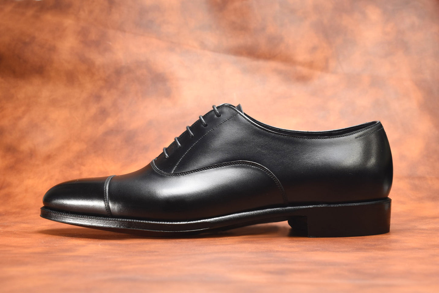 “Ethan” Cap toe, Black Dress Shoes, Weinheimer Box calf, Hand welted, US size 5 1/2 ~ 10