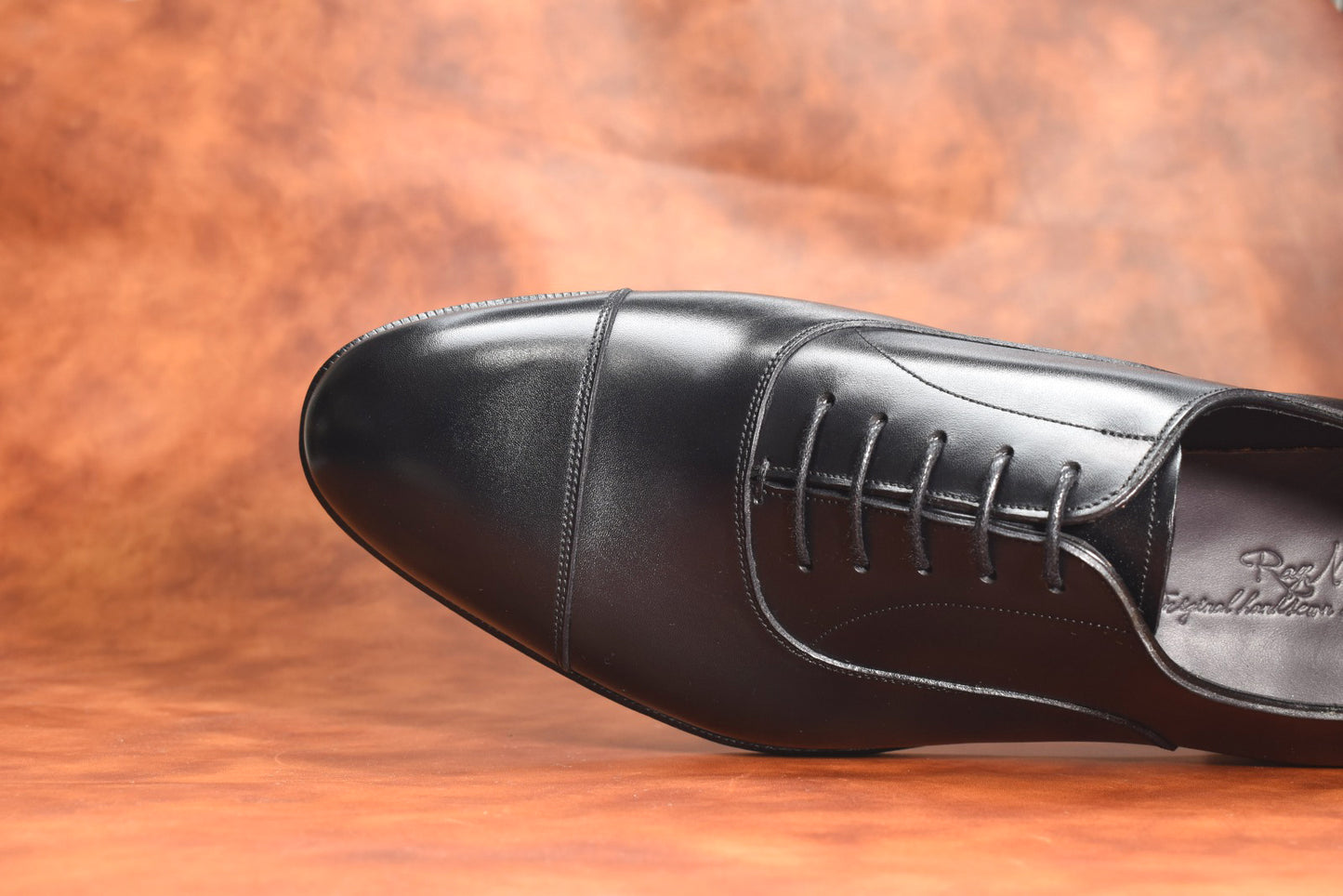 “Ethan” Cap toe, Black Dress Shoes, Weinheimer Box calf, Hand welted, US size 5 1/2 ~ 10
