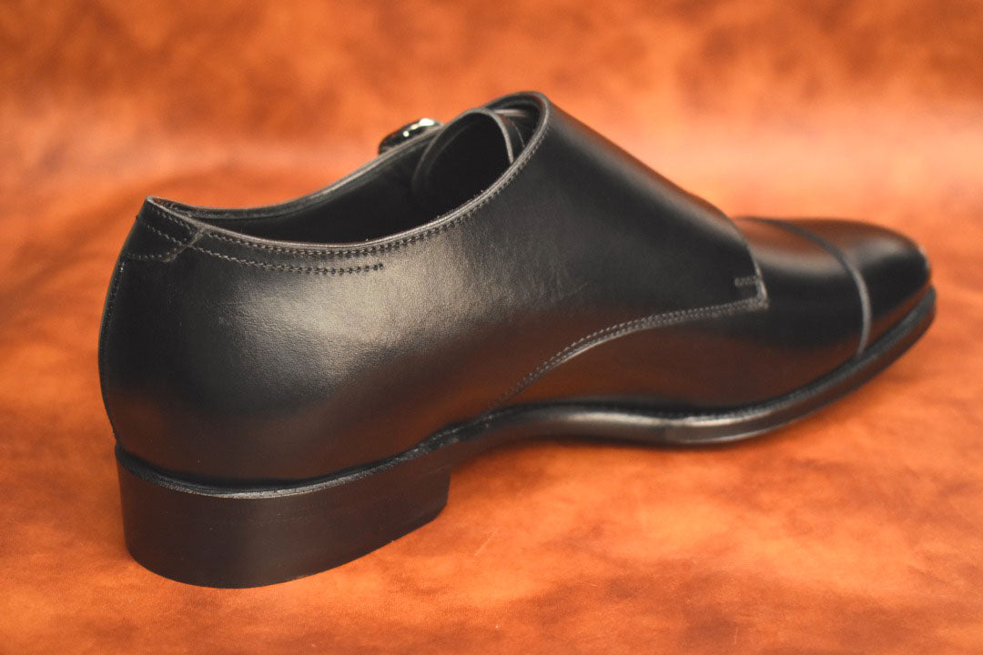 “RM1015D” Double Monk Strap, Black Dress Shoes, Annonay Vocalou, Hand welted, US size 5 1/2 ~ 10