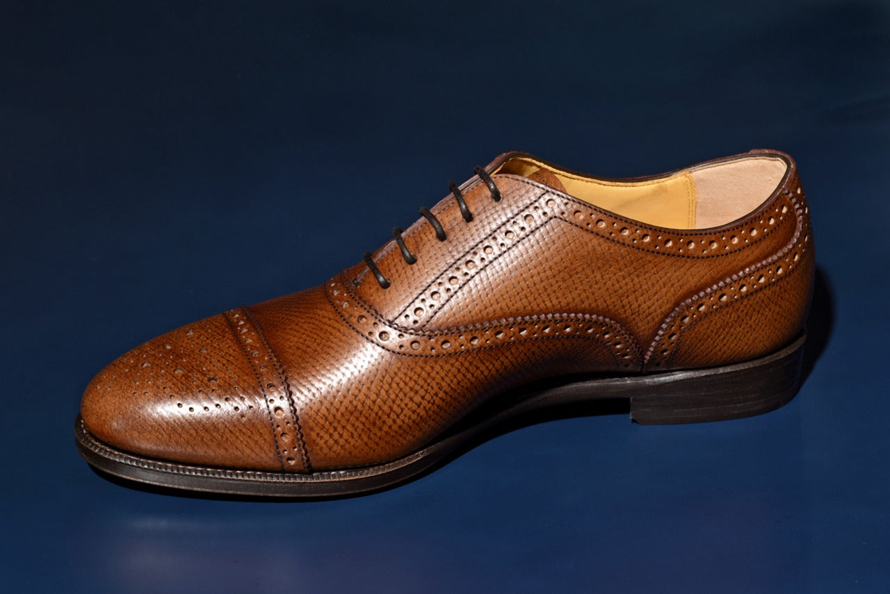 “Calen” Adelaide, Brown Dress Shoes, Horween Hatch Grain, Hand welted, US size 5 1/2 ~ 10