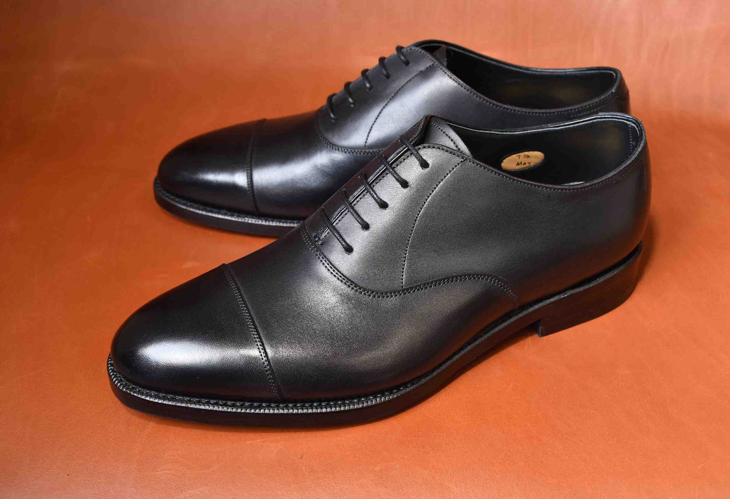“MayⅡ” Cap toe, Black Dress Shoes, Goodyear welted, US size 5 1/2 ~ 10