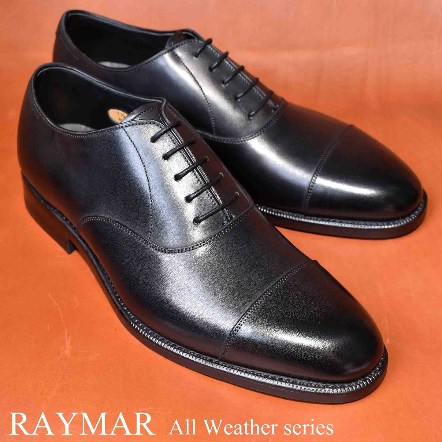 “MayⅡ” Cap toe, Black Dress Shoes, Goodyear welted, US size 5 1/2 ~ 10