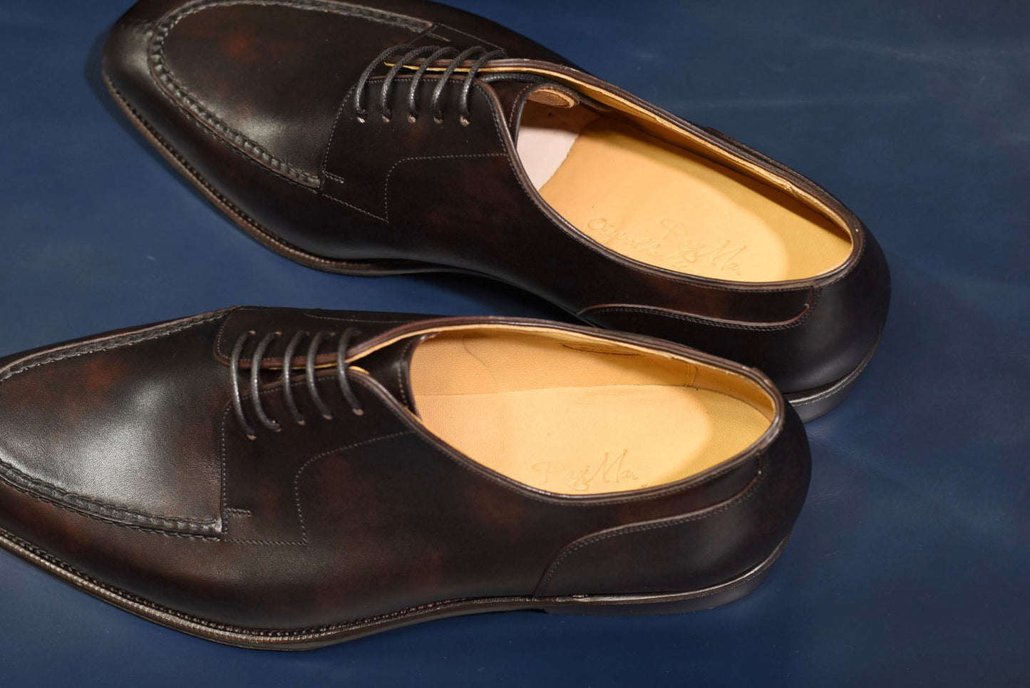 “Randall” Split Toe Derby, Dark Brown Dress Shoes, Zonta Museum Calf, Hand welted, US size 5 1/2 ~ 10