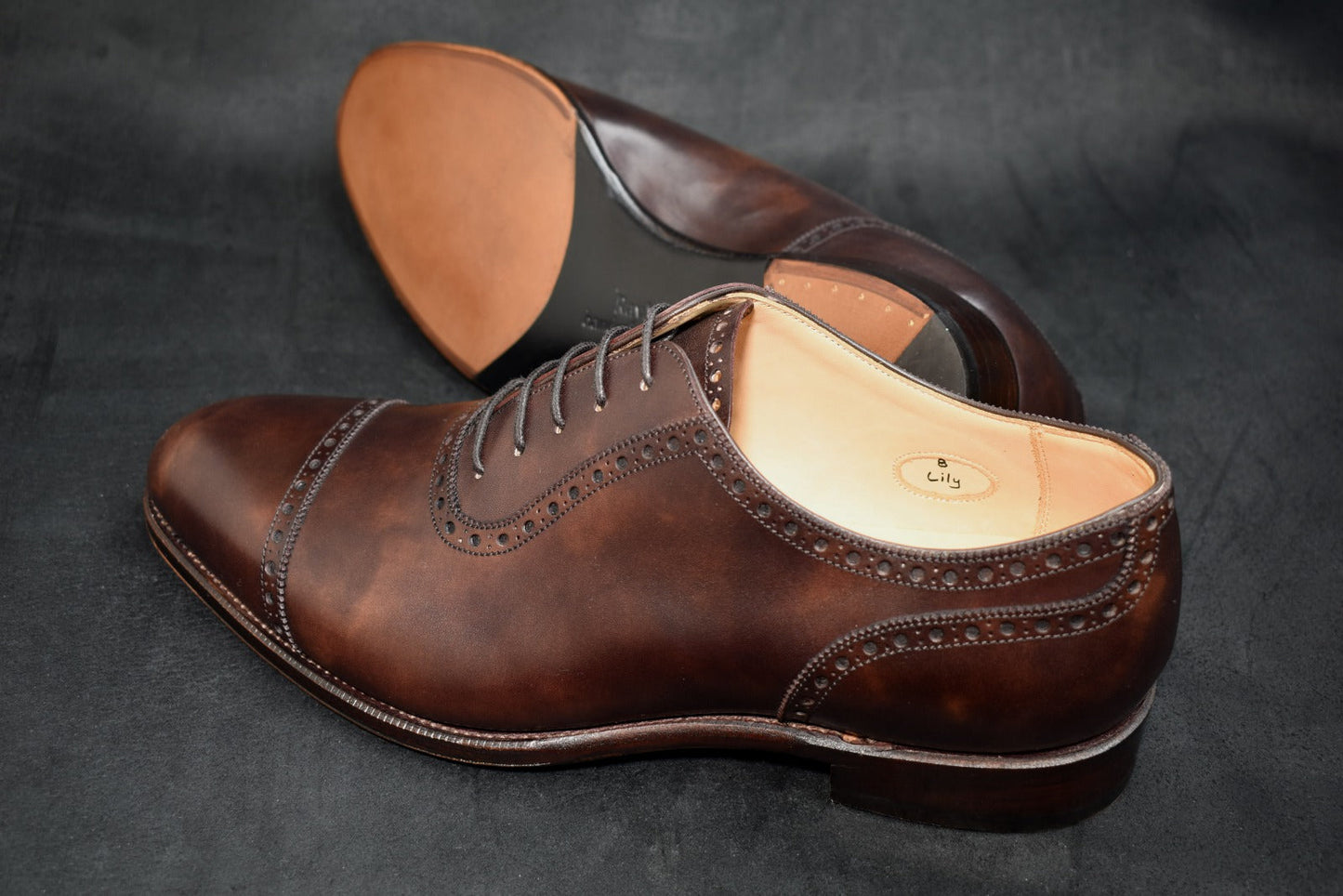 “Lily” Adelaide, Dark Brown Dress Shoes, Zonta Museum Calf, Hand welted, US size 5 1/2 ~ 10