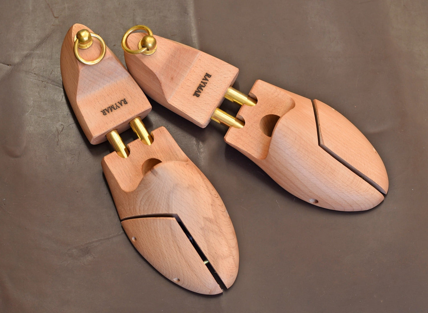 RAYMAR Shoe tree / Shoe keeper for shoe shape retention, moisture absorption, wrinkle stretch. Genuine twin tube shoe tree, Beech wood, RMST