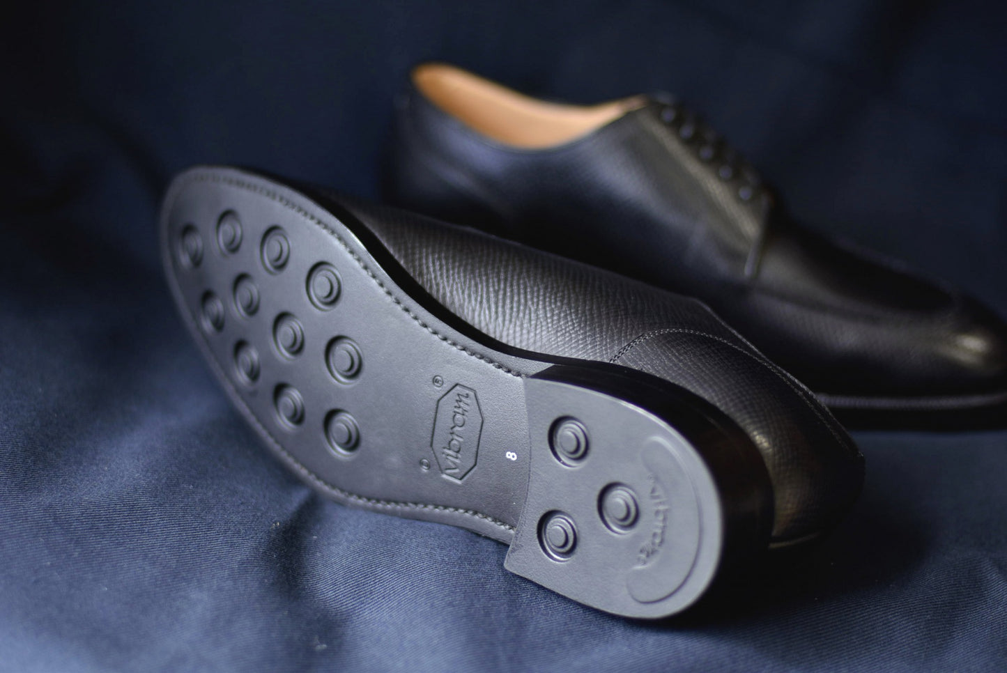“Harris” Split Toe Derby, Black Dress Shoes, Horween Hatch Grain, Goodyear welted, US size 5 1/2 ~ 10