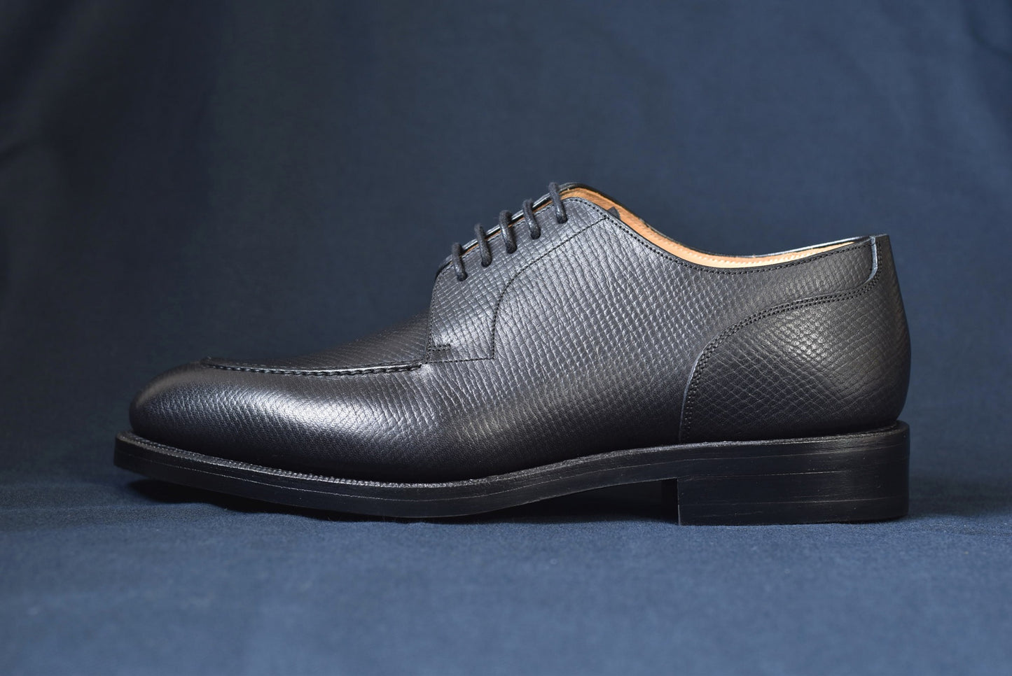 “Harris” Split Toe Derby, Black Dress Shoes, Horween Hatch Grain, Goodyear welted, US size 5 1/2 ~ 10