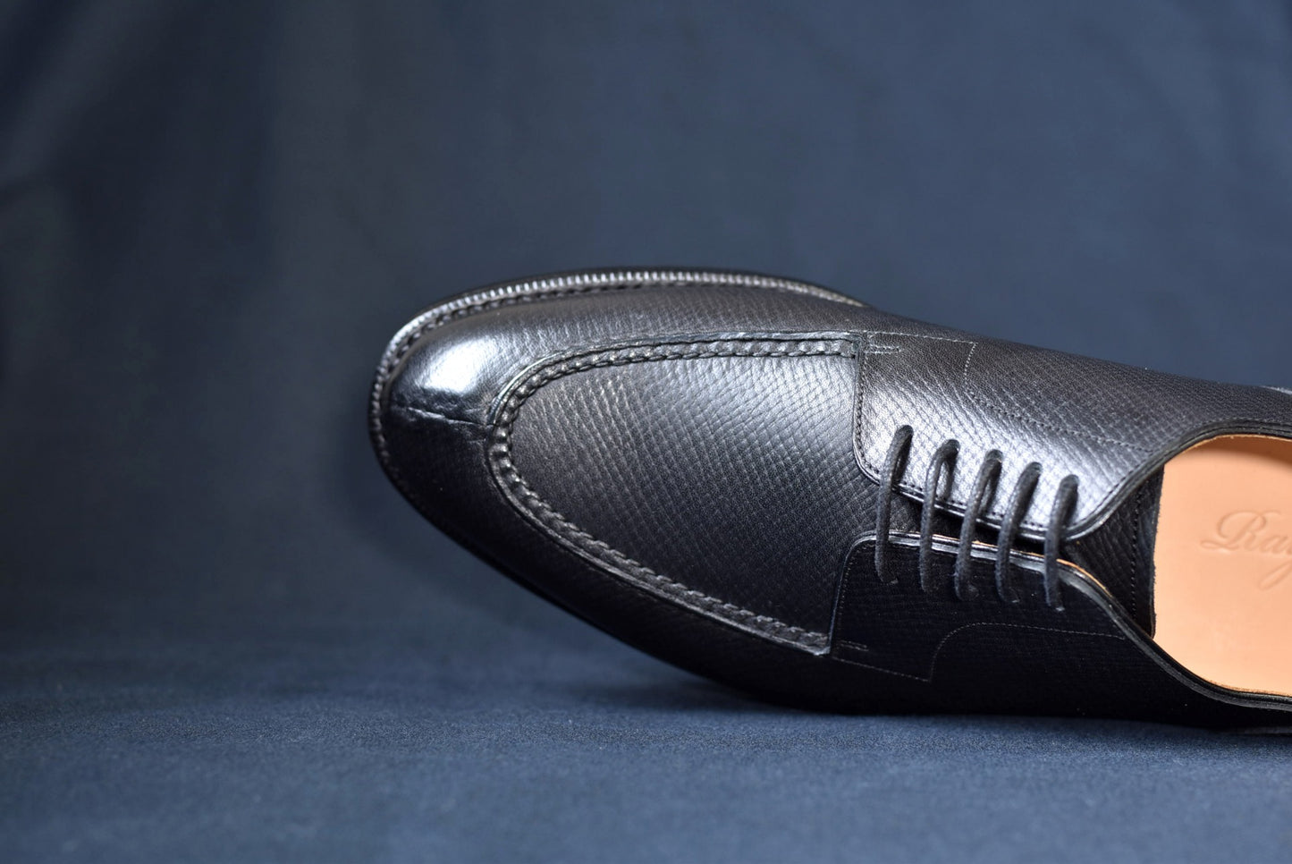 “Harris” Split Toe Derby, Black Dress Shoes, Horween Hatch Grain, Goodyear welted, US size 5 1/2 ~ 10