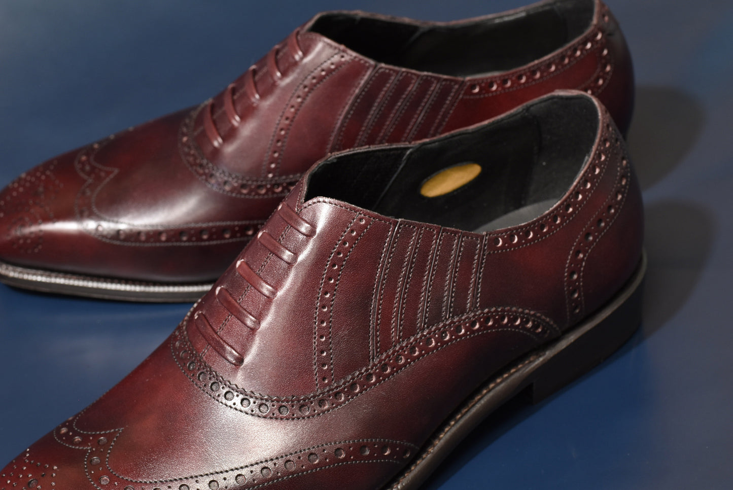 “RR” Lazyman, Burgundy Dress Shoes, Zonta Museum Calf, Hand welted, US size 5 1/2 ~ 10