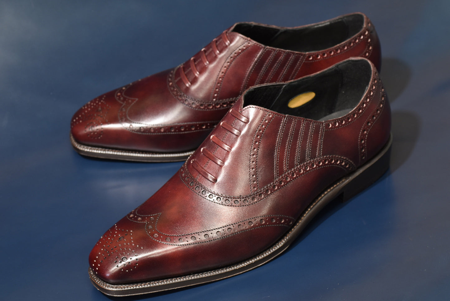 “RR” Lazyman, Burgundy Dress Shoes, Zonta Museum Calf, Hand welted, US size 5 1/2 ~ 10