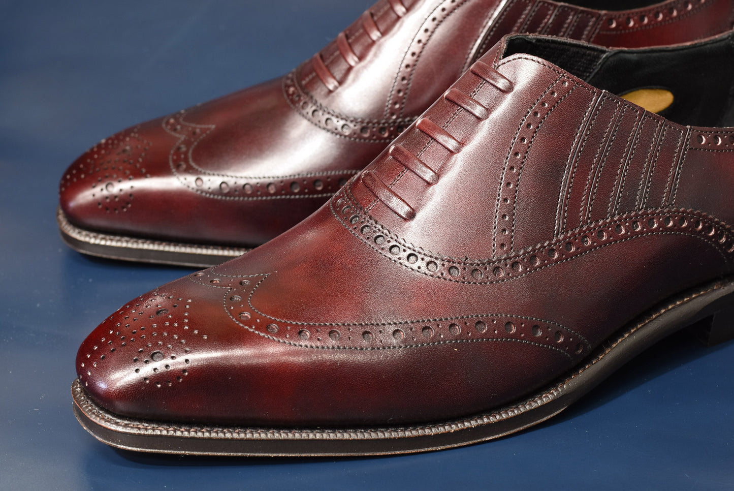 “RR” Lazyman, Burgundy Dress Shoes, Zonta Museum Calf, Hand welted, US size 5 1/2 ~ 10