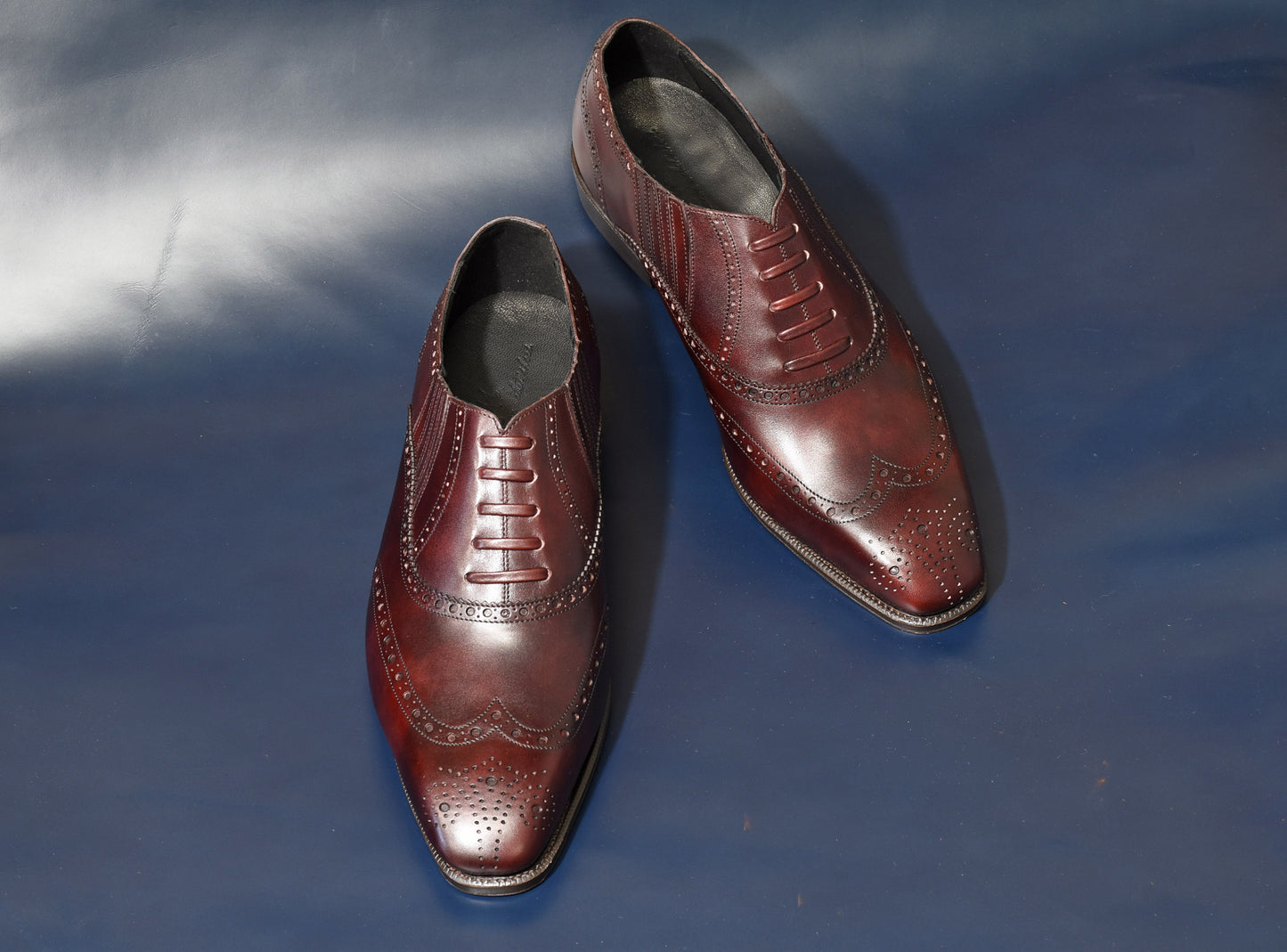 “RR” Lazyman, Burgundy Dress Shoes, Zonta Museum Calf, Hand welted, US size 5 1/2 ~ 10