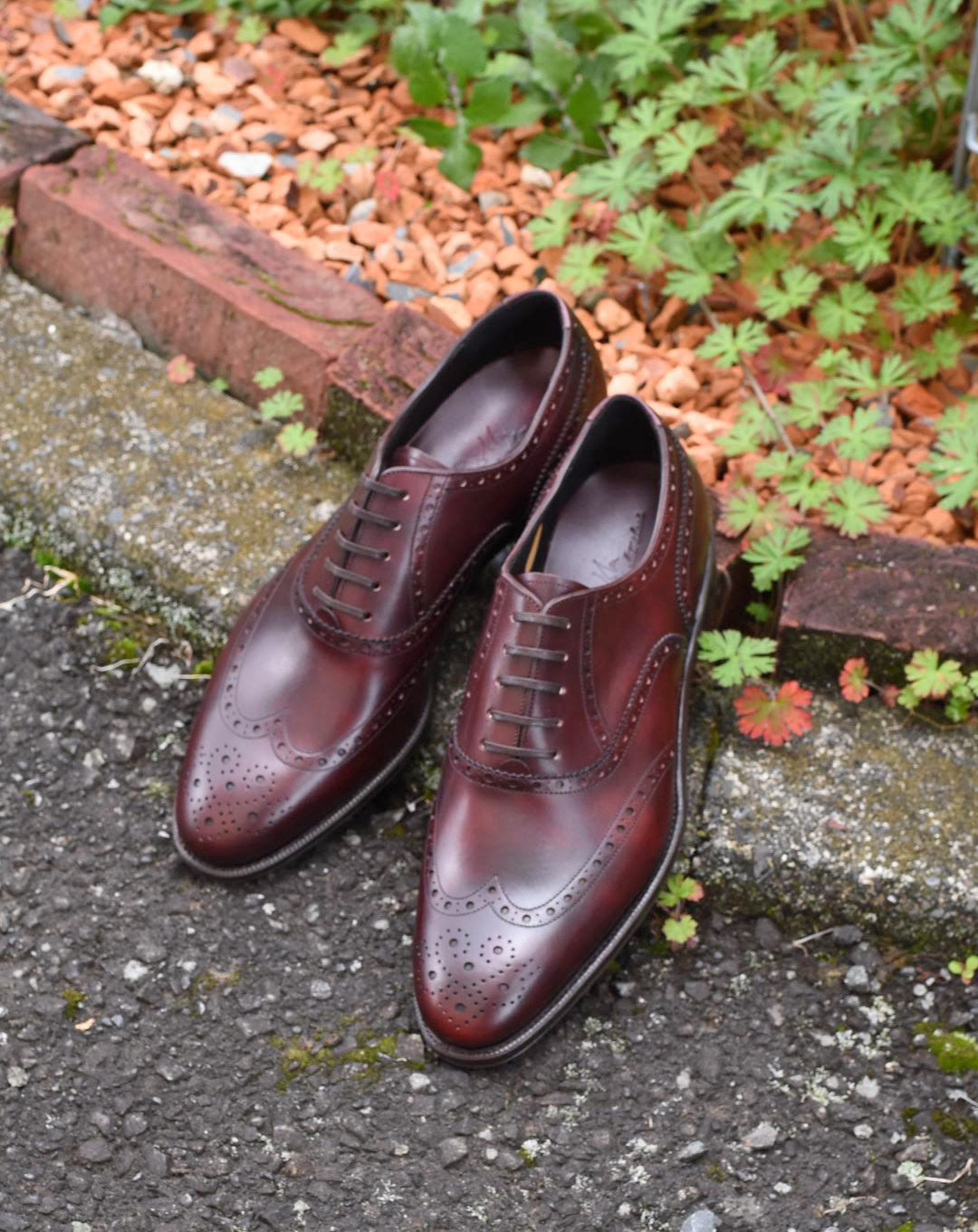 “Nisse” Imitation Full Brogue, Burgundy Dress Shoes, Zonta Museum Calf, Hand welted, US size 5 1/2 ~ 10