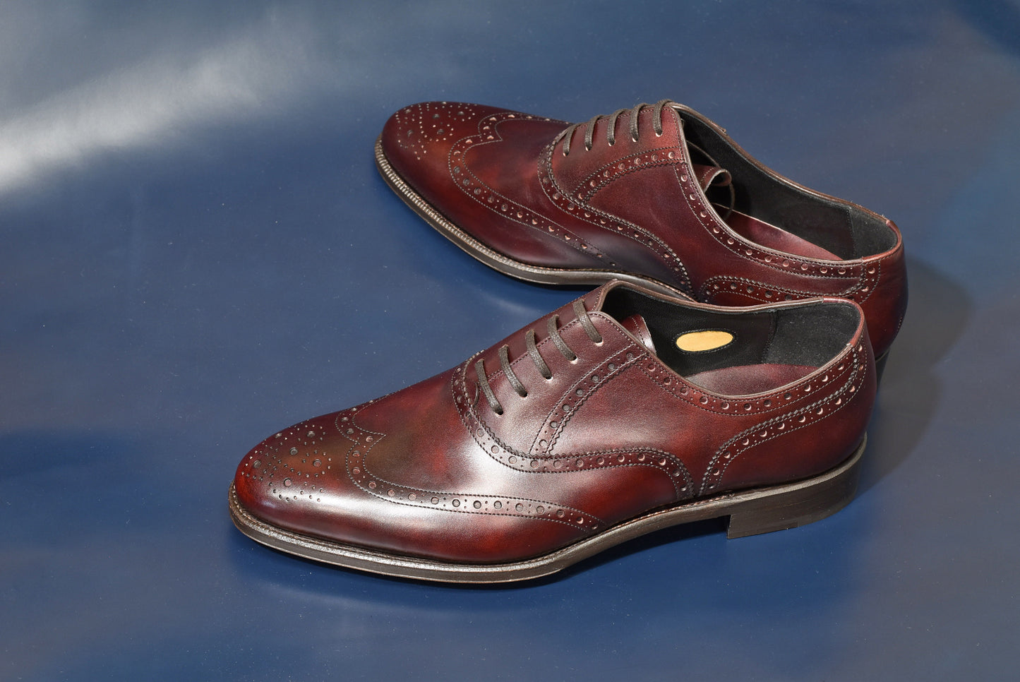 “Nisse” Imitation Full Brogue, Burgundy Dress Shoes, Zonta Museum Calf, Hand welted, US size 5 1/2 ~ 10