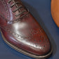 “Nisse” Imitation Full Brogue, Burgundy Dress Shoes, Zonta Museum Calf, Hand welted, US size 5 1/2 ~ 10