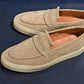 “Kelly” Coin Loafer, Beige Comfort Shoes, Vibram Cup Sole, US size 5 1/2 ~ 10