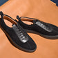 “Thomas” Leather Sneaker, Black Comfort Shoes, Vibram Cup Sole, US size 5 1/2 ~ 10